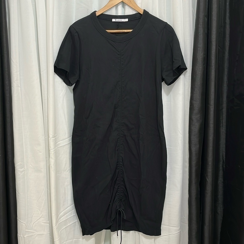 T by Alexander Wang Black Short Sleeve Dress a119